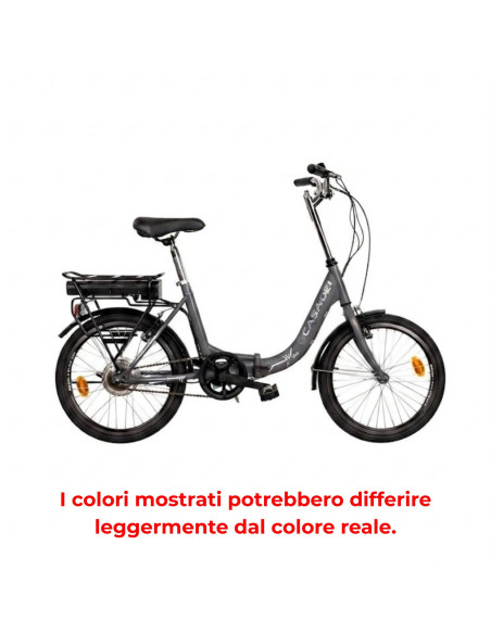 BICI E-BIKE PIEGHEVOLE IN ACCIAIO MISURA 20 BATTERIA 24V 7.8AH MOTORE MXUS 250W 19NM BICICLETTA RICHIUDIBILE
