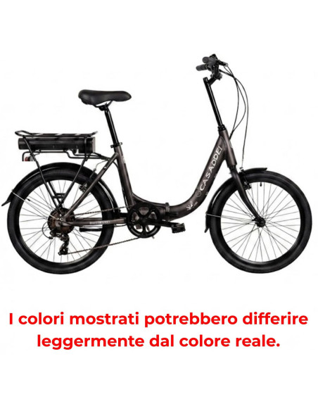 BICI E-BIKE PIEGHEVOLE IN ACCIAIO MISURA 20 BATTERIA 24V 7.8AH MOTORE MXUS 250W 19NM BICICLETTA RICHIUDIBILE