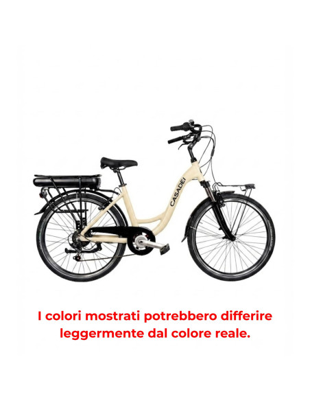 BICI E-BIKE DONNA MISURA 26 MOTORE POSTERIORE SHENGYI 45NM 250W BATTERIA 36V 14AH E-VEN26SG6VP BICICLETTA CITY BIKE