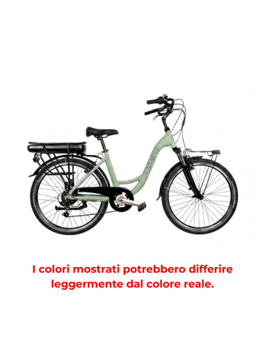 BICI E-BIKE DONNA MISURA 26 MOTORE POSTERIORE SHENGYI 45NM 250W BATTERIA 36V 14AH E-VEN26SG6VP BICICLETTA CITY BIKE