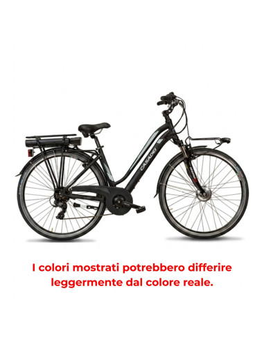 BICI E-BIKE 7V DONNA MISURA 28 MOTORE ANTERIORE E BATTERIA ANSMANN 35NM 250W 36V 11.4AH E-AURA7V BICICLETTA CITY BIKE