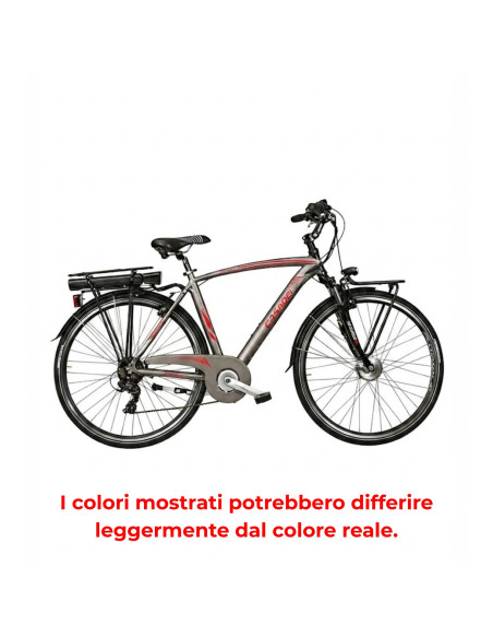 BICI E-BIKE 7V UOMO MISURA 28 MOTOREANTERIORE E BATTERIA ANSMANN 35NM 250W 36V 11.4AH E-ZFR7V BICICLETTA CITY BIKE