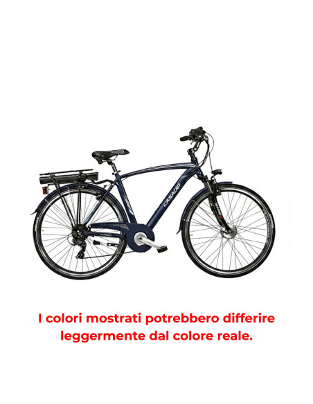BICI E-BIKE 7V UOMO MISURA 28 MOTOREANTERIORE E BATTERIA ANSMANN 35NM 250W 36V 11.4AH E-ZFR7V BICICLETTA CITY BIKE