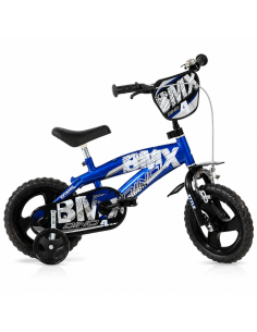 BICI DA BAMBINO MISURA 12" ART. 125XL-13 BICICLETTA DA BIMBO STILE BMX DINO BIKES COLORE BLU