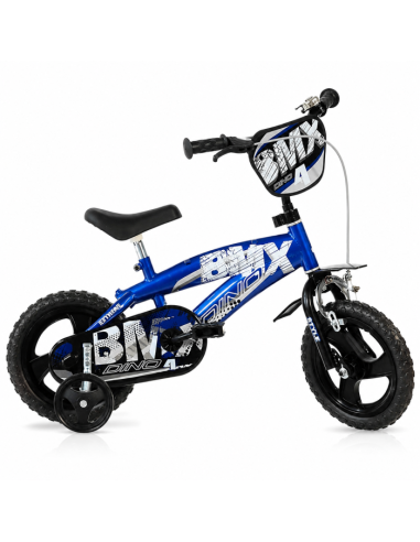 BICI DA BAMBINO MISURA 12" ART. 125XL-13 BICICLETTA DA BIMBO STILE BMX DINO BIKES COLORE BLU