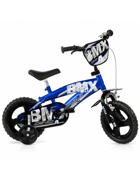 BICI DA BAMBINO MISURA 12" ART. 125XL-13 BICICLETTA DA BIMBO STILE BMX DINO BIKES COLORE BLU