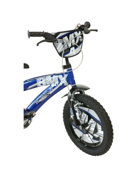 BICI DA BAMBINO MISURA 16" ART. 165XC-13 BICICLETTA DA BIMBO STILE BMX DINO BIKES COLORE BLU