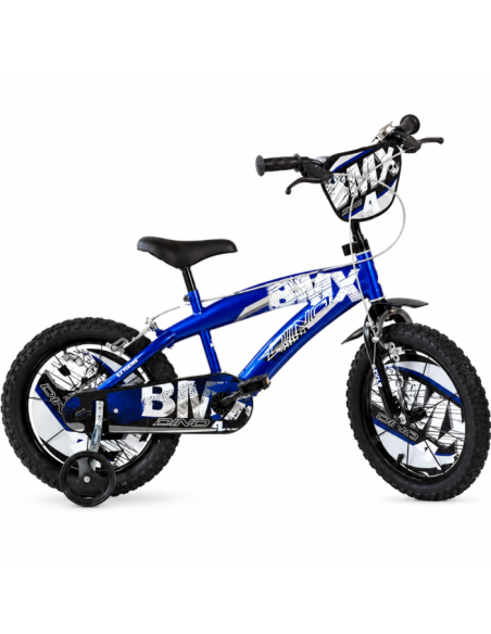 BICI DA BAMBINO MISURA 16" ART. 165XC-13 BICICLETTA DA BIMBO STILE BMX DINO BIKES COLORE BLU