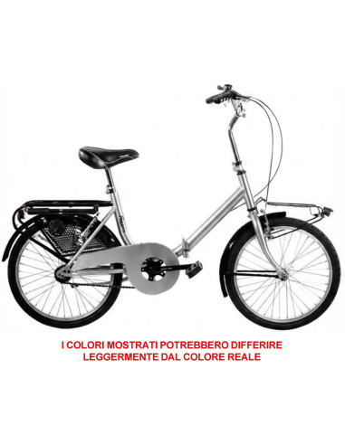 BICI RICHIUDIBILE MISURA 20 BICICLETTA PIEGHEVOLE STILE GRAZIELLA UNISEX PER ADULTI GRZ20 COMPLETA DI ACCESSORI CON LUCI A LED