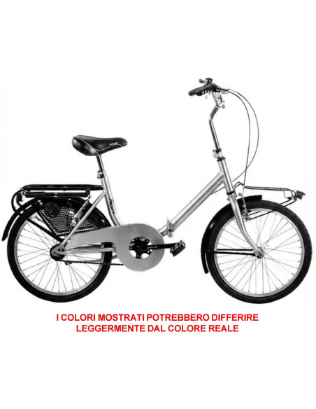BICI RICHIUDIBILE MISURA 20 BICICLETTA PIEGHEVOLE STILE GRAZIELLA UNISEX PER ADULTI GRZ20 COMPLETA DI ACCESSORI CON LUCI A LED