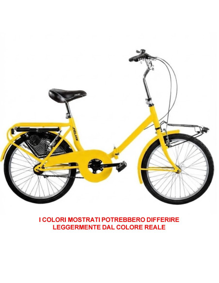 BICI RICHIUDIBILE MISURA 20 BICICLETTA PIEGHEVOLE STILE GRAZIELLA UNISEX PER ADULTI GRZ20 COMPLETA DI ACCESSORI CON LUCI A LED