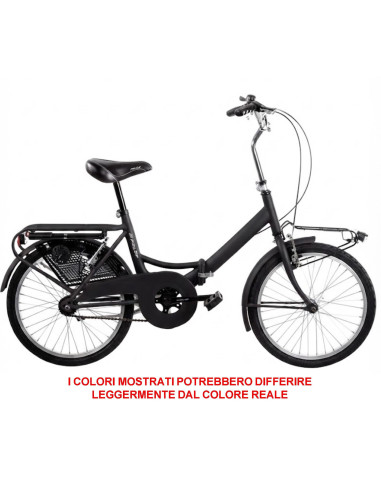 BICI RICHIUDIBILE MISURA 20 BICICLETTA PIEGHEVOLE STILE GRAZIELLA UNISEX PER ADULTI GRZ20 COMPLETA DI ACCESSORI CON LUCI A LED