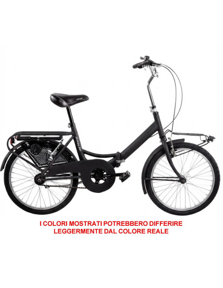 BICI RICHIUDIBILE MISURA 20 BICICLETTA PIEGHEVOLE STILE GRAZIELLA UNISEX PER ADULTI GRZ20 COMPLETA DI ACCESSORI CON LUCI A LED