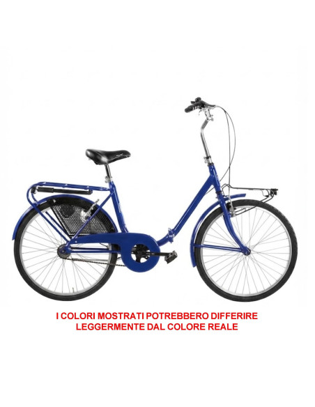BICI RICHIUDIBILE MISURA 24 BICICLETTA PIEGHEVOLE STILE GRAZIELLA UNISEX PER ADULTI GRZ24 COMPLETA DI ACCESSORI CON LUCI A LED
