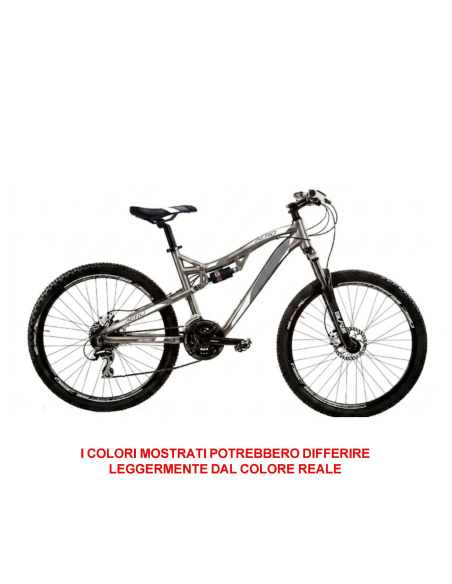 BICI UOMO MTB TELAIO ALLUMINIO MISURA 27,5 FULL MOUNTAIN BIKE AERO 21V AERO275 FRENO DISCO MECCANICO DOPPIA AMMORTIZZATA