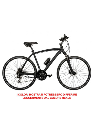 BICI DA UOMO IBRIDO MISURA 28 LINEA ZEFIRO TELAIO IN ALLUMINIO BICICLETTA CON CAMBIO ACERA 24V FORCELLA AMMORTIZZATA FRENI A DIS