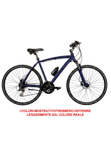 BICI DA UOMO IBRIDO MISURA 28 LINEA ZEFIRO TELAIO IN ALLUMINIO BICICLETTA CON CAMBIO ACERA 24V FORCELLA AMMORTIZZATA FRENI A DIS