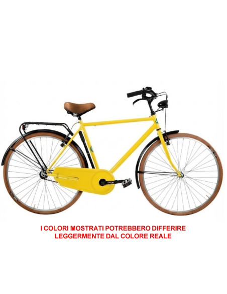 BICI MISURA 28 UOMO LINEA OLANDA RETRO LUSSO BICICLETTA CITY BIKE SENZA CAMBIO MANUBRIO ALLUMINIO COMPLETA DI ACCESSORI CON FILE