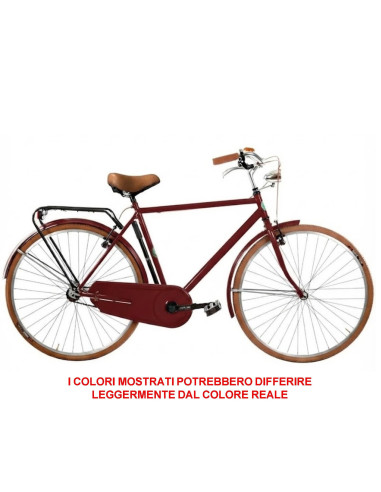 BICI MISURA 28 UOMO LINEA OLANDA RETRO LUSSO BICICLETTA CITY BIKE SENZA CAMBIO MANUBRIO ALLUMINIO COMPLETA DI ACCESSORI CON FILE