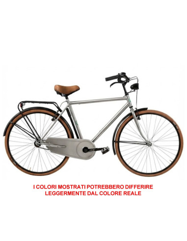 BICI MISURA 28 UOMO LINEA OLANDA RETRO LUSSO BICICLETTA CITY BIKE SENZA CAMBIO MANUBRIO ALLUMINIO COMPLETA DI ACCESSORI CON FILE