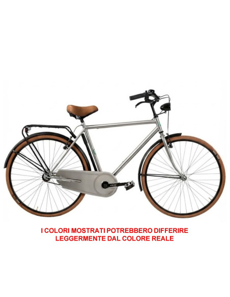 BICI MISURA 28 UOMO LINEA OLANDA RETRO LUSSO BICICLETTA CITY BIKE SENZA CAMBIO MANUBRIO ALLUMINIO COMPLETA DI ACCESSORI CON FILE
