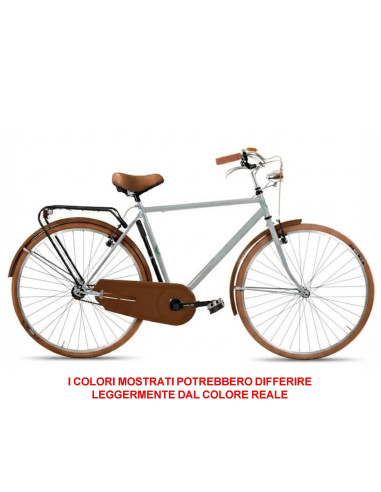 BICI MISURA 28 UOMO LINEA OLANDA RETRO LUSSO BICICLETTA CITY BIKE SENZA CAMBIO MANUBRIO ALLUMINIO COMPLETA DI ACCESSORI CON FILE