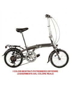 BICI RICHIUDIBILE LINEA FOLDING MISURA 16 TELAIO IN ALLUMINIO CON CAMBIO 6V BICICLETTA PIEGHEVOLE A-FOLD16CC COMPLETA DI ACCESSO 2
