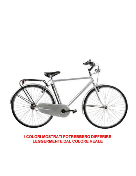 BICI MISURA 28 DA UOMO LINEA OLANDA BICICLETTA CITY BIKE SENZA CAMBIO 1V COMPLETA DI ACCESSORI CON LUCI A LED