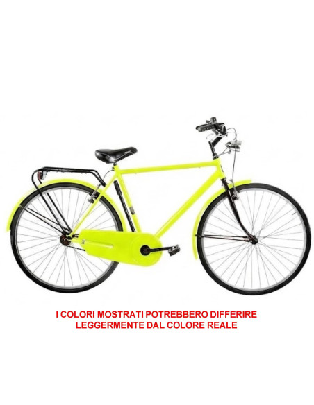 BICI MISURA 28 DA UOMO LINEA OLANDA BICICLETTA CITY BIKE SENZA CAMBIO 1V COMPLETA DI ACCESSORI CON LUCI A LED