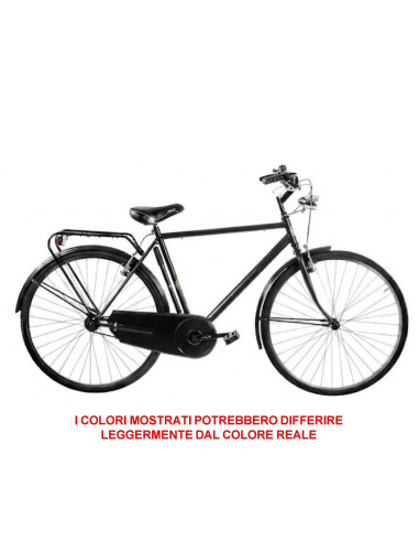BICI MISURA 28 DA UOMO LINEA OLANDA BICICLETTA CITY BIKE SENZA CAMBIO 1V COMPLETA DI ACCESSORI CON LUCI A LED