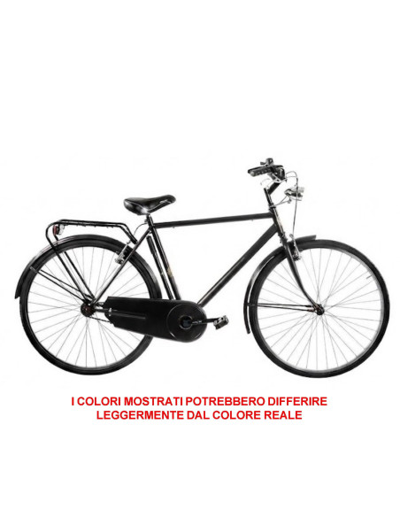 BICI MISURA 28 DA UOMO LINEA OLANDA BICICLETTA CITY BIKE SENZA CAMBIO 1V COMPLETA DI ACCESSORI CON LUCI A LED