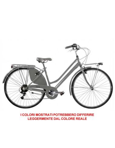 BICI MISURA 28 LINEA RETRO BICICLETTA DONNA RETRO6VD CON CAMBIO 6V COMPLETA DI ACCESSORI CON LUCI A LED FINITURE MARRONI