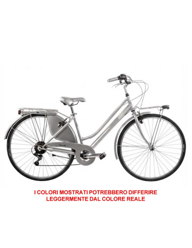 BICI MISURA 28 LINEA RETRO BICICLETTA DONNA RETRO6VD CON CAMBIO 6V COMPLETA DI ACCESSORI CON LUCI A LED FINITURE MARRONI