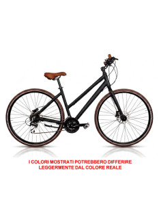 BICI MISURA 28 DA DONNA IBRIDO GRAVEL 28 BICICLETTA TELAIO ALLUMINIO CAMBIO ACERA 24V FORCELLA RIGIDA FRENI A DISCO IDRAULICO