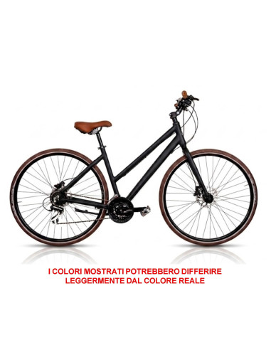 BICI MISURA 28 DA DONNA IBRIDO GRAVEL 28 BICICLETTA TELAIO ALLUMINIO CAMBIO ACERA 24V FORCELLA RIGIDA FRENI A DISCO IDRAULICO