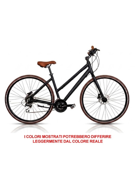 BICI MISURA 28 DA DONNA IBRIDO GRAVEL 28 BICICLETTA TELAIO ALLUMINIO CAMBIO ACERA 24V FORCELLA RIGIDA FRENI A DISCO IDRAULICO
