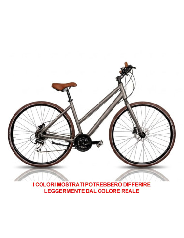 BICI MISURA 28 DA DONNA IBRIDO GRAVEL 28 BICICLETTA TELAIO ALLUMINIO CAMBIO ACERA 24V FORCELLA RIGIDA FRENI A DISCO IDRAULICO