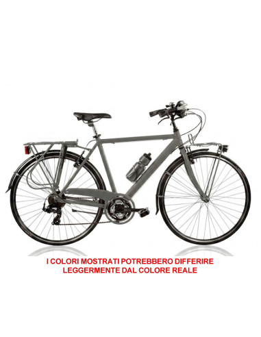 BICI MISURA 28 CITY BIKE BICICLETTA DA UOMO TELAIO IN ALLUMINIO GRANTURISMO PEUGEOT CAMBIO 21V COMPLETA DI ACCESSORI LUCI A LED