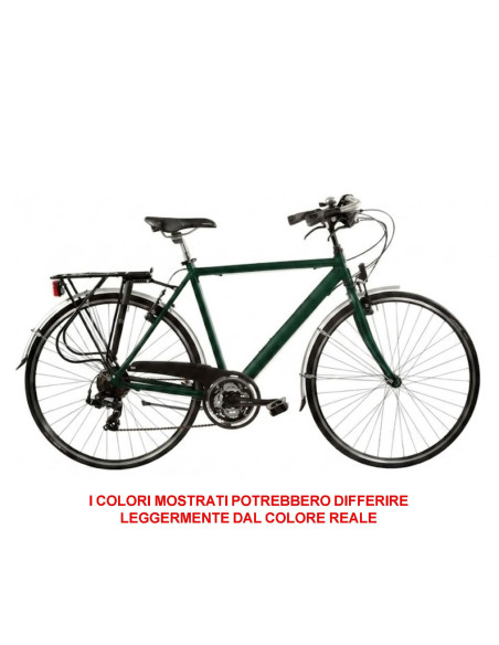 BICI MISURA 28 CITY BIKE BICICLETTA DA UOMO TELAIO IN ALLUMINIO GRANTURISMO PEUGEOT CAMBIO 21V COMPLETA DI ACCESSORI LUCI A LED