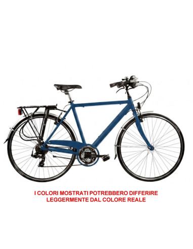 BICI MISURA 28 CITY BIKE BICICLETTA DA UOMO TELAIO IN ALLUMINIO GRANTURISMO PEUGEOT CAMBIO 21V COMPLETA DI ACCESSORI LUCI A LED
