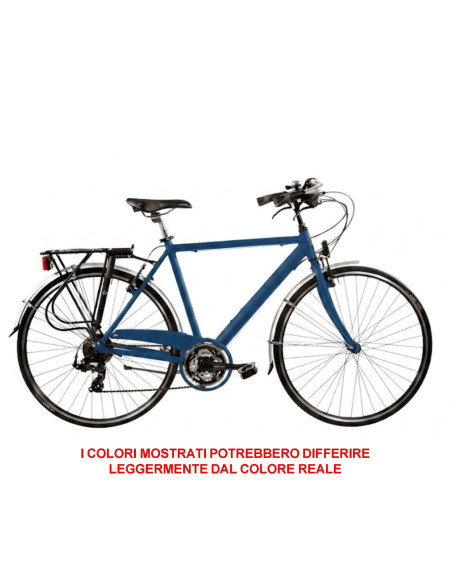 BICI MISURA 28 CITY BIKE BICICLETTA DA UOMO TELAIO IN ALLUMINIO GRANTURISMO PEUGEOT CAMBIO 21V COMPLETA DI ACCESSORI LUCI A LED