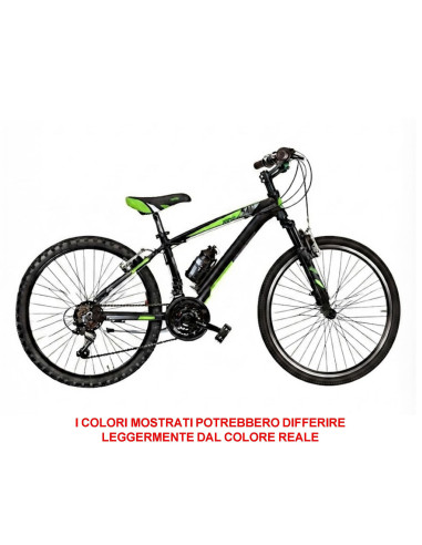 BICI MISURA 24 BIMBO MOUNTAIN BIKE BAMBINO KUSTER CAMBIO 18V MTB KR24 IN ALLUMINIO FORCELLA AMMORTIZZATA
