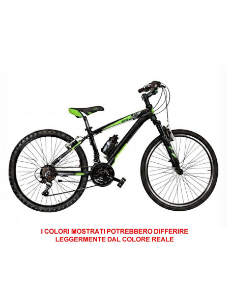 BICI MISURA 24 BIMBO MOUNTAIN BIKE BAMBINO KUSTER CAMBIO 18V MTB KR24 IN ALLUMINIO FORCELLA AMMORTIZZATA