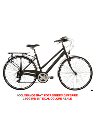 BICI MISURA 28 CITY BIKE BICICLETTA DA DONNA TELAIO IN ALLUMINIO GRANTURISMO PEUGEOT CAMBIO 21V COMPLETA DI ACCESSORI LUCI A LED