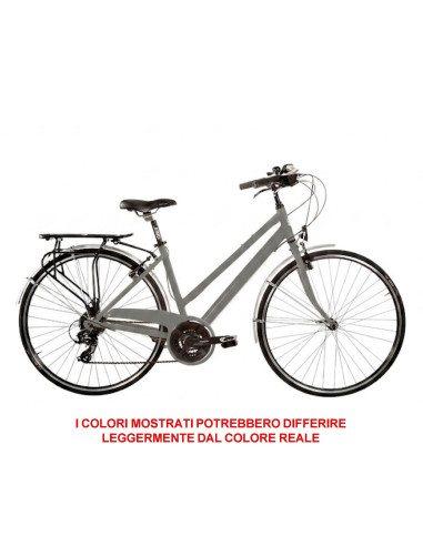 BICI MISURA 28 CITY BIKE BICICLETTA DA DONNA TELAIO IN ALLUMINIO GRANTURISMO PEUGEOT CAMBIO 21V COMPLETA DI ACCESSORI LUCI A LED