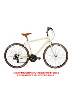 BICI MISURA 28 BICICLETTA DA UOMO I-U21V TELAIO IN ALLUMINIO IBRIDO CON CAMBIO 21V FORCELLA RIGIDA 2