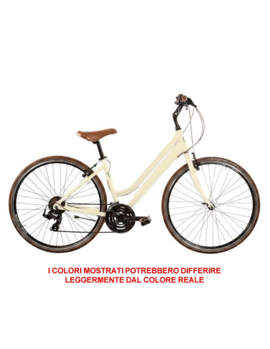 BICI MISURA 28 BICICLETTA DA DONNA I-D21V TELAIO IN ALLUMINIO IBRIDO CON CAMBIO 21V FORCELLA RIGIDA