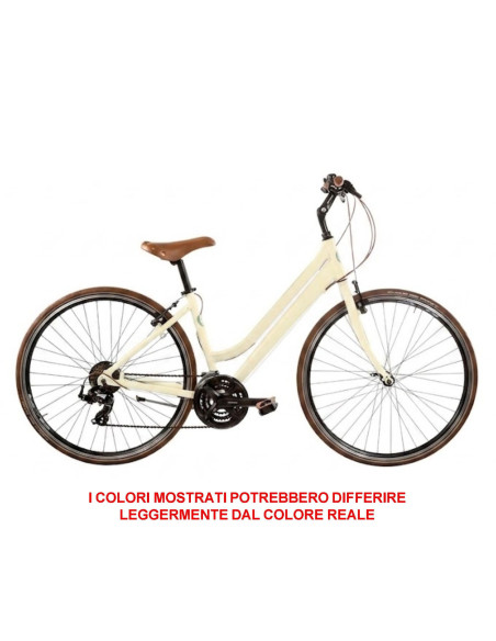 BICI MISURA 28 BICICLETTA DA DONNA I-D21V TELAIO IN ALLUMINIO IBRIDO CON CAMBIO 21V FORCELLA RIGIDA