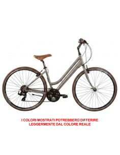 BICI MISURA 28 BICICLETTA DA DONNA I-D21V TELAIO IN ALLUMINIO IBRIDO CON CAMBIO 21V FORCELLA RIGIDA