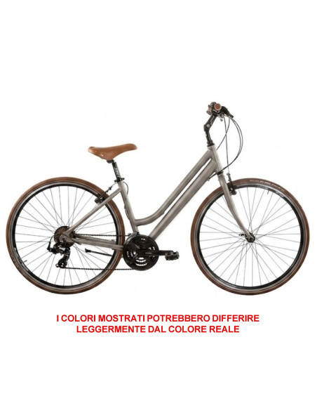 BICI MISURA 28 BICICLETTA DA DONNA I-D21V TELAIO IN ALLUMINIO IBRIDO CON CAMBIO 21V FORCELLA RIGIDA